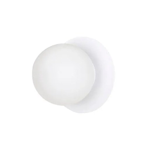 Biały nowoczesny kinkiet metalowy kulka - D009-Intis ze sklepu Edinos.pl w kategorii Lampy ścienne - zdjęcie 172208241