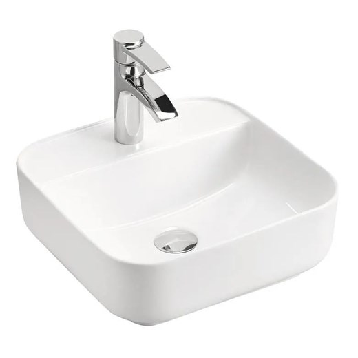 Biała ceramiczna umywalka nablatowa N1-Z61 ze sklepu Edinos.pl w kategorii Łazienka - zdjęcie 172208244