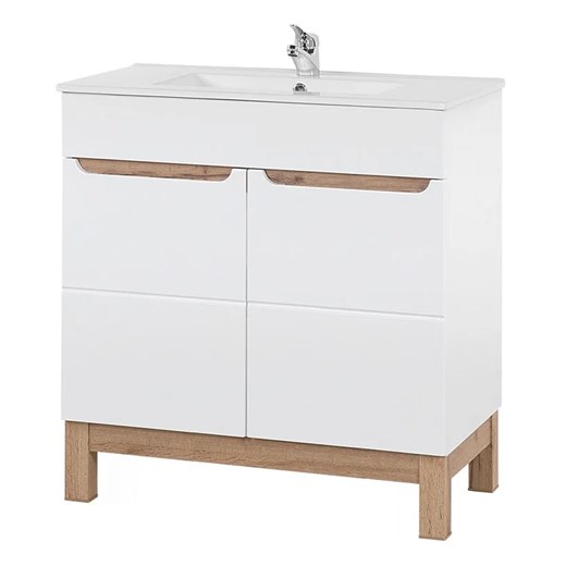 Szafka Z Umywalką 60 Cm W1-L24 ze sklepu Edinos.pl w kategorii Szafki i regały łazienkowe - zdjęcie 172208251