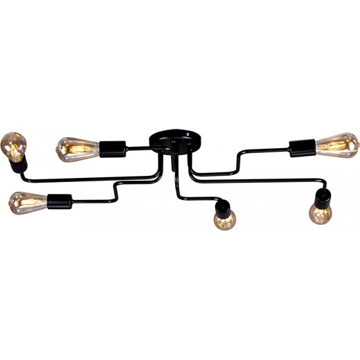 Czarna industrialna lampa sufitowa - S142 R7-C91 ze sklepu Edinos.pl w kategorii Lampy sufitowe - zdjęcie 172208352