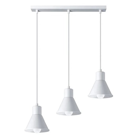 Biała potrójna lampa wisząca nad stół - S167-Melvi Lumes One Size Edinos.pl