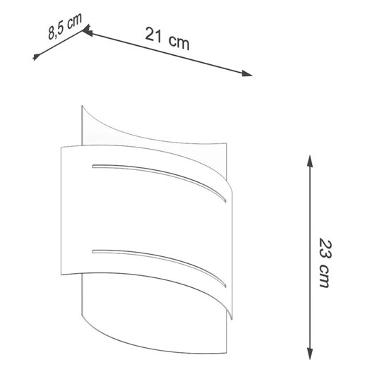 Biały minimalistyczny kinkiet - S173-Wiena Lumes One Size Edinos.pl