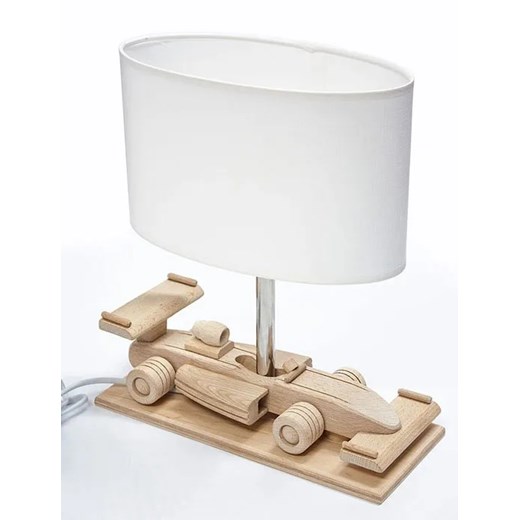 Biała lampka nocna dla dzieci wyścigówka - S191-Texan ze sklepu Edinos.pl w kategorii Lampy stołowe - zdjęcie 172208611