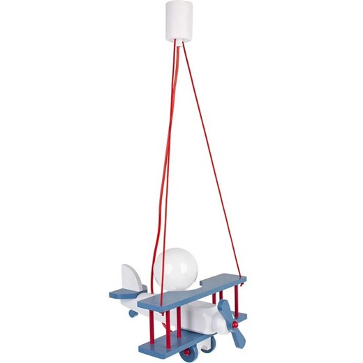 Niebiesko-biała lampa wisząca dla dziecka samolot - S199-Frela Lumes One Size Edinos.pl