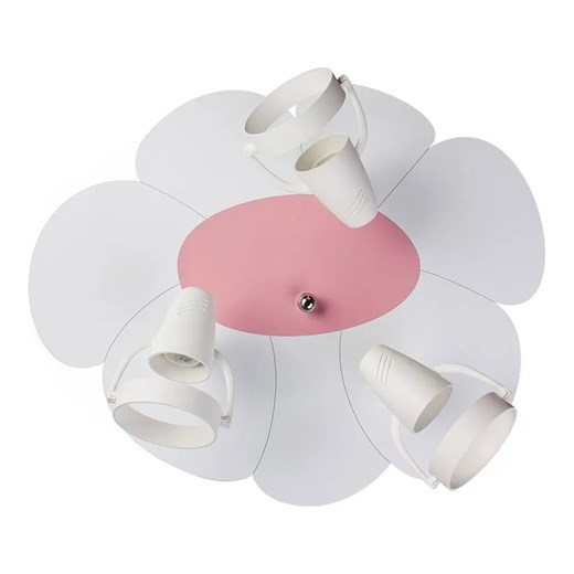 Biało-różowa dziecięca lampa sufitowa - S212-Gersa ze sklepu Edinos.pl w kategorii Lampy dziecięce - zdjęcie 172208750