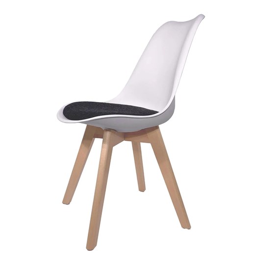 Krzesło biało-czarne skandynawskie - Sarmel 3X Elior One Size Edinos.pl