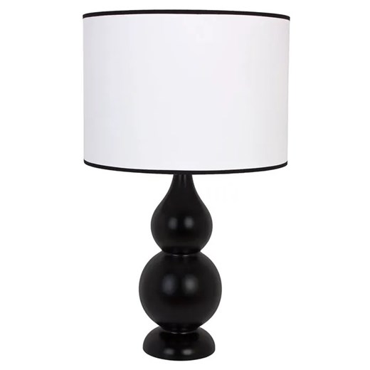 Czarna lampka nocna drewniana - 13X S223 W9-R17 ze sklepu Edinos.pl w kategorii Lampy stołowe - zdjęcie 172208814