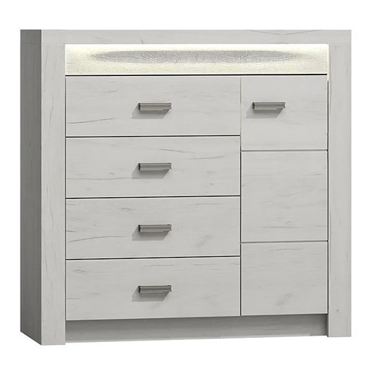 Komoda do salonu kraft biały - Filin 17X ze sklepu Edinos.pl w kategorii Komody - zdjęcie 172208892