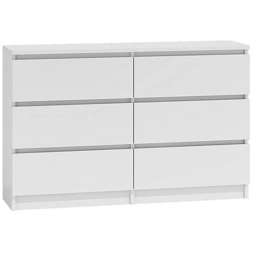 Nowoczesna Biała Komoda 140 Cm Z Szufladami H5-F91 ze sklepu Edinos.pl w kategorii Komody - zdjęcie 172208900