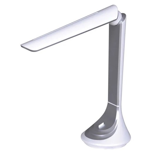 Srebrno-biała lampka LED na biurko - S267-Santina ze sklepu Edinos.pl w kategorii Lampy stołowe - zdjęcie 172209552