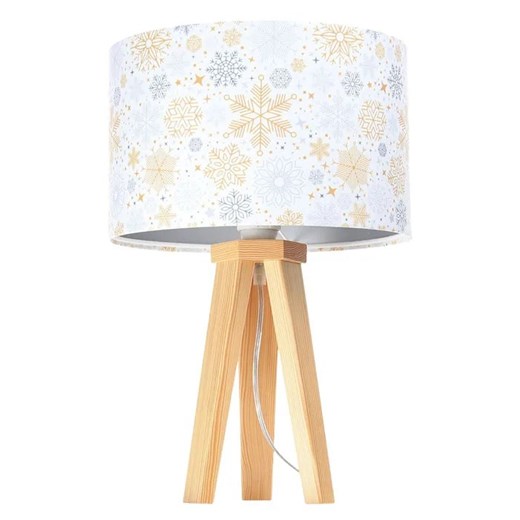 Świąteczna lampa stołowa z welurowym abażurem - S289-Dafne Lumes One Size Edinos.pl