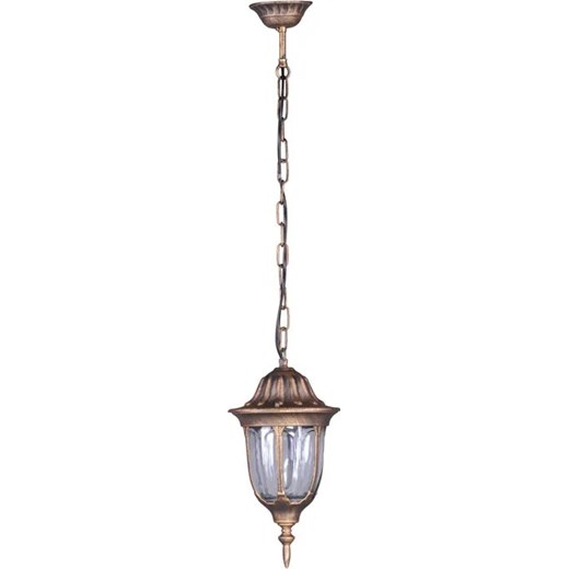 Czarno-złota lampa wisząca na taras w stylu retro- 13X S324 R4-B22 ze sklepu Edinos.pl w kategorii Oświetlenie ogrodowe - zdjęcie 172209812