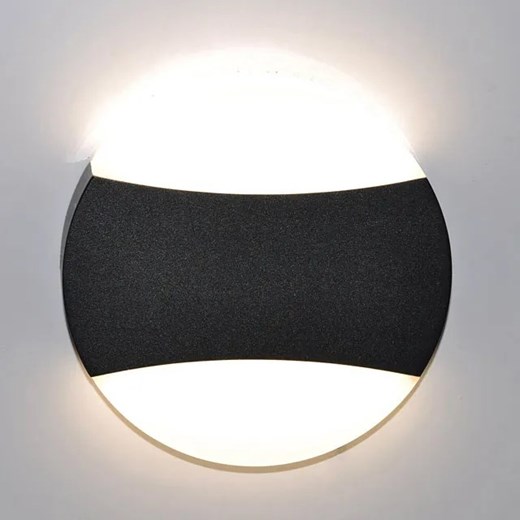 Czarno-biały kinkiet zewnętrzny LED owalny - S334-Cardi Lumes One Size okazja Edinos.pl