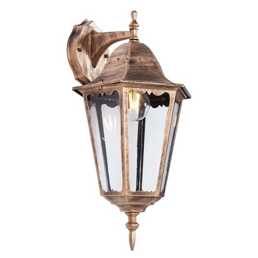 Czarno-złota lampa ścienna na dom - S354-Tirma ze sklepu Edinos.pl w kategorii Oświetlenie ogrodowe - zdjęcie 172210021