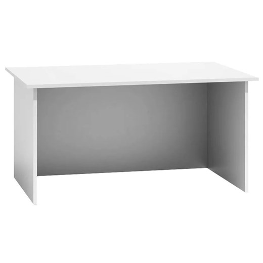 Białe klasyczne biurko proste komputerowe - Stanis Elior One Size okazja Edinos.pl
