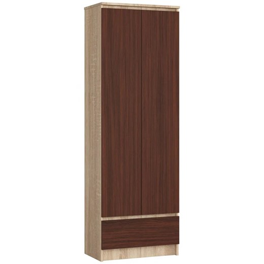 Regał do gabinetu z drzwiczkami dąb sonoma + wenge - Prima 3X Elior One Size Edinos.pl