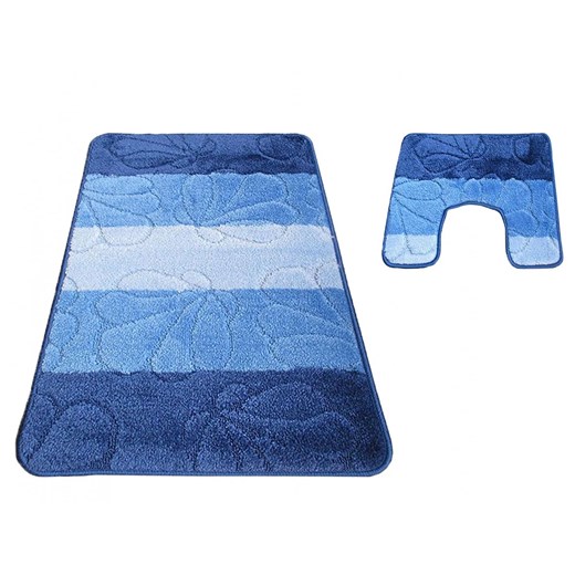 Niebieski komplet dywaników łazienkowych - Visto 4X Profeos One Size Edinos.pl
