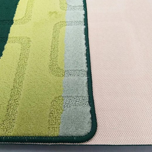 Zielone wzorzyste dywaniki łazienkowe - Amris 3X Profeos One Size Edinos.pl