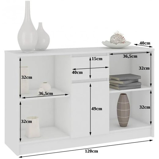 Minimalistyczna komoda dąb sonoma + wenge - Fillo 3X Elior One Size Edinos.pl