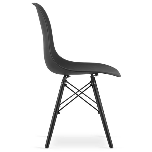 Czarny komplet 4 skandynawskich krzeseł  - Naxin 3S Elior One Size Edinos.pl