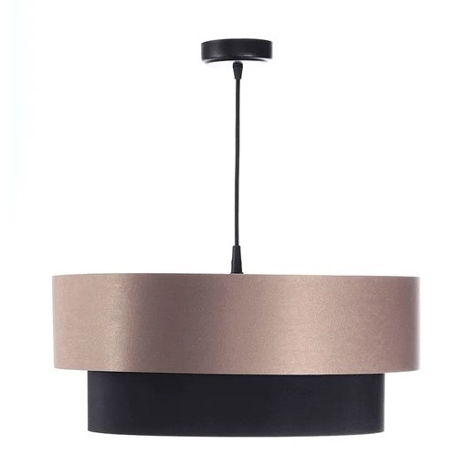 Beżowo-czarna lampa z podwójnym abażurem - S414-Alfa Lumes One Size Edinos.pl