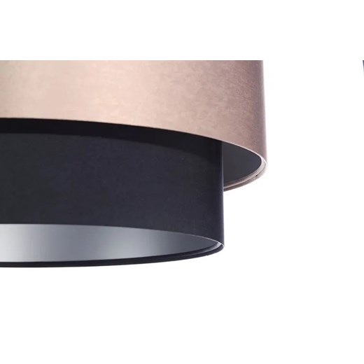 Beżowo-czarna lampa z podwójnym abażurem - S414-Alfa Lumes One Size Edinos.pl