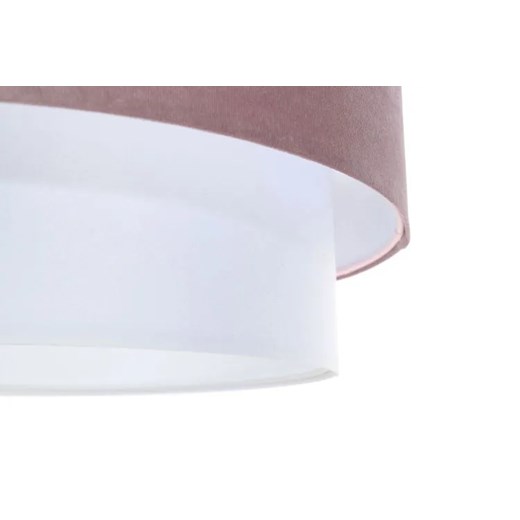 Biało-różowa lampa wisząca z dwuczęściowym abażurem - S434-Torva Lumes One Size Edinos.pl