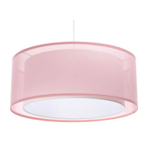 Różowa lampa wisząca z dwuczęściowym abażurem - S436-Estera Lumes One Size Edinos.pl