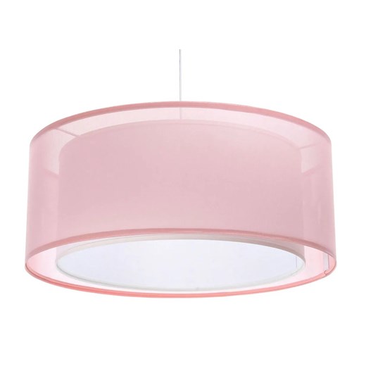 Różowa lampa wisząca z dwuczęściowym abażurem - S436 K4-H31 ze sklepu Edinos.pl w kategorii Lampy wiszące - zdjęcie 172211834
