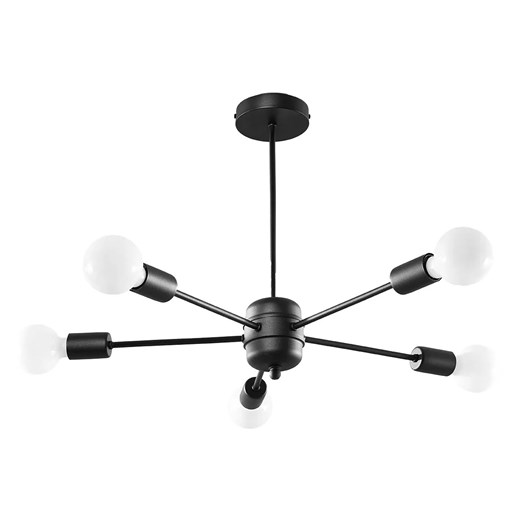 Czarny industrialny żyrandol pięcioramienny - S496-Trigo Lumes One Size Edinos.pl