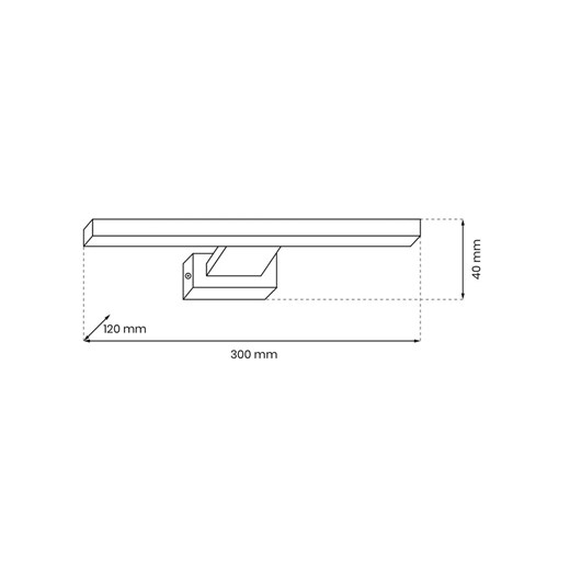 Srebrny kinkiet do łazienki - N018-Cortina 7W 30x12x4 cm Lumes One Size Edinos.pl