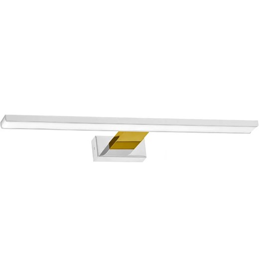 Nowoczesny kinkiet LED biały + złoty - N014-Cortina 13,8W 60x11,5x4 cm Lumes One Size Edinos.pl