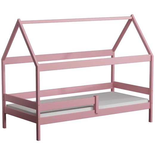 Różowe dziecięce drewniane łóżko domek - Petit 3X 180x90 cm Elior One Size Edinos.pl