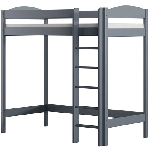 Szara antresola z łóżkiem dla dziecka - Igi 3X 180x90 cm Elior One Size okazyjna cena Edinos.pl