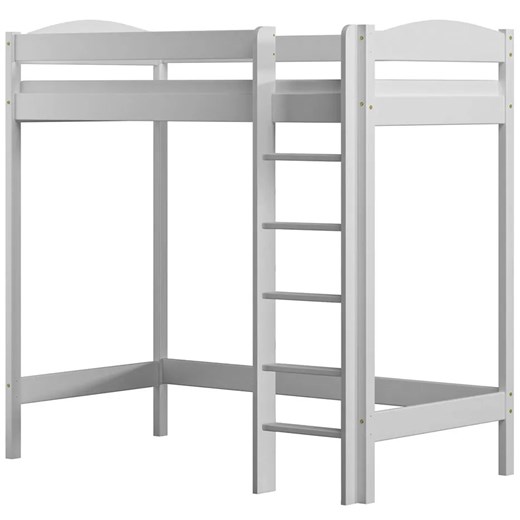 Białe łóżko piętrowe pojedyncze z materacem - Igi 3X 190x80 cm ze sklepu Edinos.pl w kategorii Łóżka dziecięce - zdjęcie 172213143