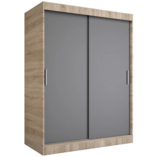 Szafa przesuwna 150 cm dąb sonoma + antracyt - Corina 4X Elior One Size Edinos.pl