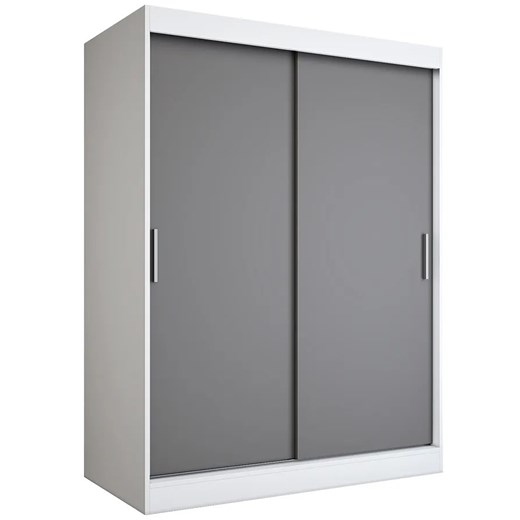 Szafa przesuwna 150 cm biały + antracyt - Corina 4X Elior One Size Edinos.pl