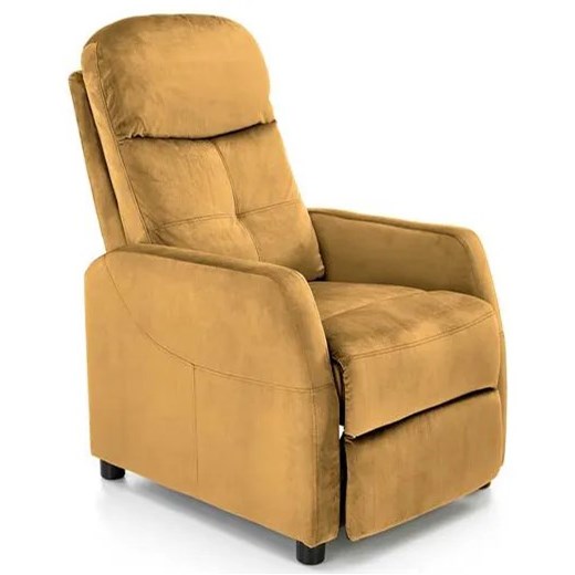 Musztardowy rozkładany fotel wypoczynkowy - Amigos 3X ze sklepu Edinos.pl w kategorii Fotele - zdjęcie 172214432