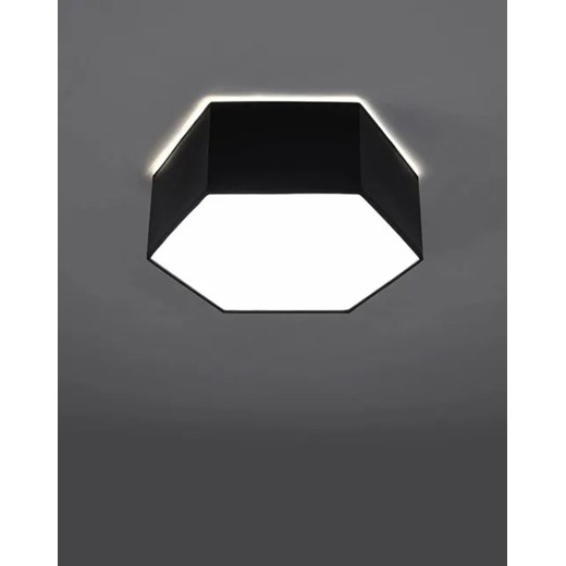 Czarny geometryczny plafon 11,5 cm - S747-Kalma Lumes One Size Edinos.pl