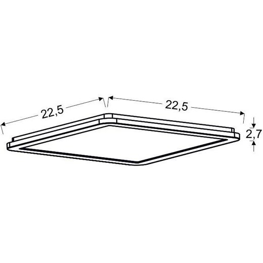 Plafon led do nowoczesnej łazienki - K077-Wedi Lumes One Size Edinos.pl