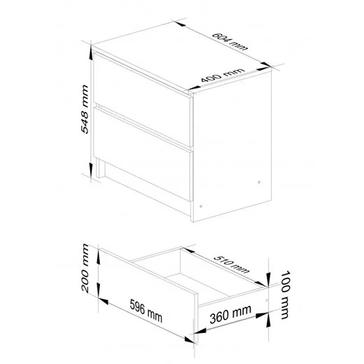 Klasyczna komoda z szufladami wenge - Parin 3X Elior One Size Edinos.pl