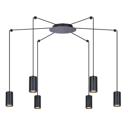 Czarna loftowa lampa wisząca pająk - S782 P1-M27 ze sklepu Edinos.pl w kategorii Lampy wiszące - zdjęcie 172214772