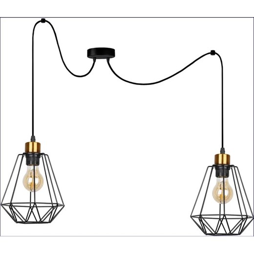 Czarna druciana lampa do industrialnej kuchni - K110-Wigo Lumes One Size Edinos.pl