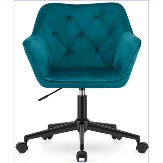 Zielony welurowy fotel biurowy obrotowy - Roco Elior One Size Edinos.pl