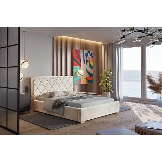 Łóżko tapicerowane 120x200 Savana 3X - 36 kolorów Elior One Size Edinos.pl