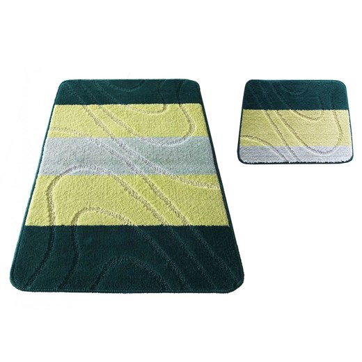 Komplet zielonych dywaników łazienkowych - Vices ze sklepu Edinos.pl w kategorii Dywaniki łazienkowe - zdjęcie 172216210