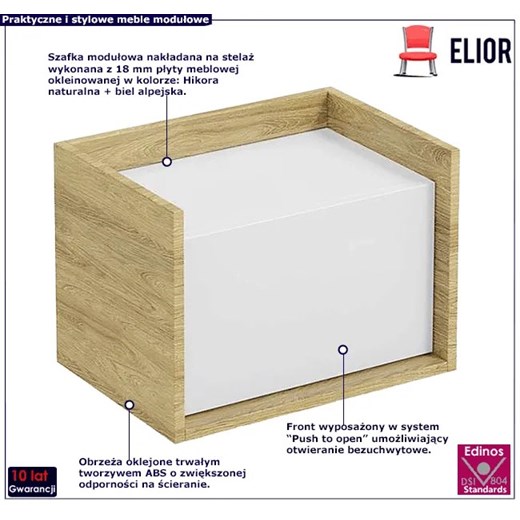Szafka modułowa hikora + biel alpejska - Horizonte 7X Elior One Size Edinos.pl