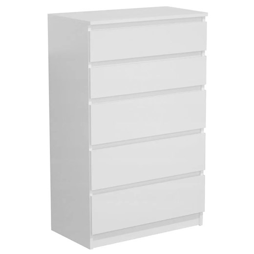 Biała minimalistyczna komoda z szufladami 60 cm - Beta 4X ze sklepu Edinos.pl w kategorii Komody - zdjęcie 172216542