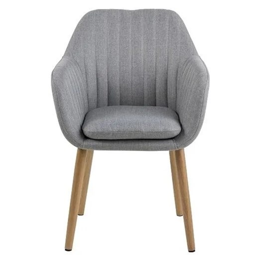 Szary tapicerowany fotel z podłokietnikami K3-C38 ze sklepu Edinos.pl w kategorii Fotele - zdjęcie 172217374