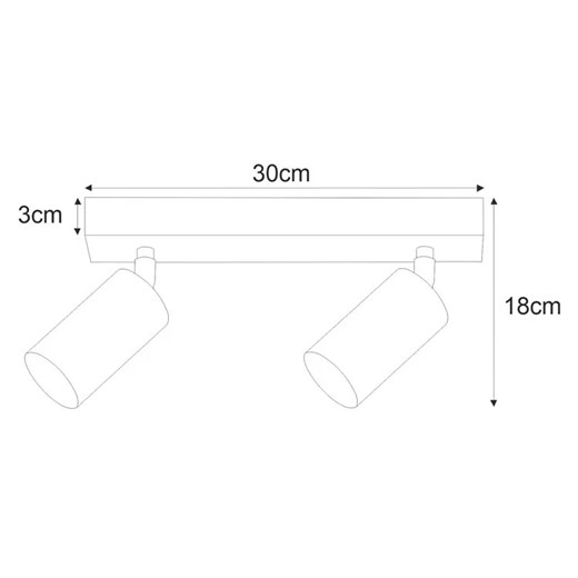 Lampa sufitowa z dwoma reflektorami - S884-Alti Lumes One Size Edinos.pl